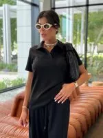 ⁦חליפת צווארון מכנס ארוך⁩ – תמונה ⁦6⁩