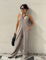 אוברול גב פתוח רוכסן