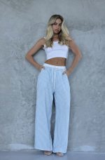 ⁦מכנס פסים פס תחרה⁩ – תמונה ⁦2⁩