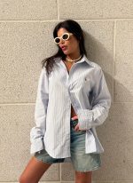⁦מכופתרת פולו פסים דקים פרקל⁩ – תמונה ⁦3⁩