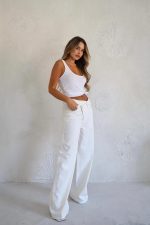 ⁦ג׳ינס אלכסון לבן⁩ – תמונה ⁦4⁩