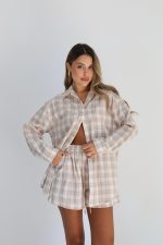 ⁦חליפת 3 חלקים משבצות⁩ – תמונה ⁦2⁩