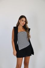 חליפה סטרפלס אלכסון