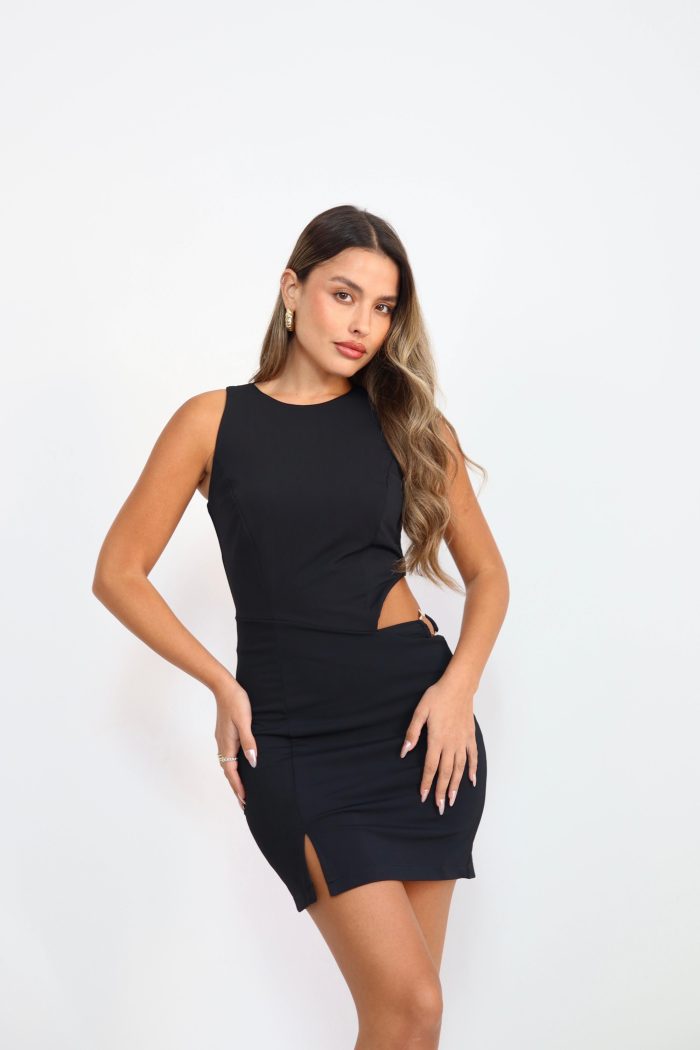 ⁦שמלת מיני אבזם⁩ – תמונה ⁦2⁩