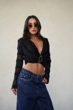 ⁦חולצת טופ תחרה תכשיט⁩ – תמונה ⁦3⁩