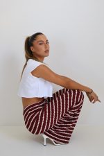 ⁦מכנס סריג פסים⁩ – תמונה ⁦4⁩