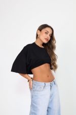⁦חולצת בטן שרוול אוברסייז⁩ – תמונה ⁦9⁩
