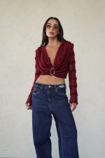 ⁦חולצת טופ תחרה תכשיט⁩ – תמונה ⁦2⁩
