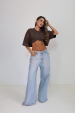 ⁦חולצת בטן שרוול אוברסייז⁩ – תמונה ⁦3⁩