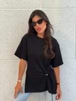 ⁦חולצה אוברסייז כיווץ אלכסון⁩ – תמונה ⁦4⁩
