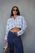 ⁦מכופתרת משבצות קרופ⁩ – תמונה ⁦7⁩