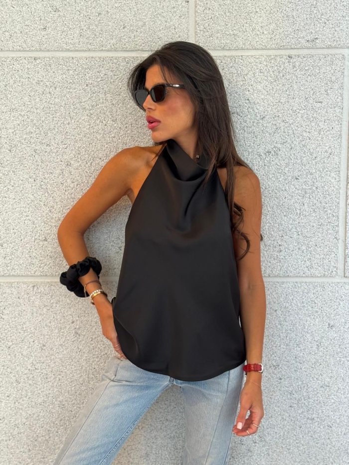 ⁦חולצת סאטן קולר⁩ – תמונה ⁦2⁩