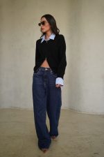 ⁦סריג צווארון פסים רוכסן⁩ – תמונה ⁦6⁩