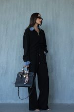 ⁦חליפת מכנס צווארון ג׳ינס⁩ – תמונה ⁦8⁩