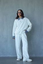 ⁦חליפת מכנס צווארון ג׳ינס⁩ – תמונה ⁦5⁩