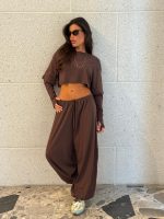 חליפת קרופ שרוול כפול
