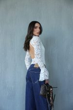 בגד גוף תחרה גב פתוח – תמונה 10