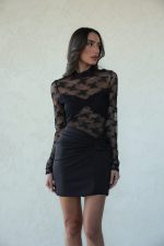 שמלת תחרה חצאית כיווץ – תמונה 2