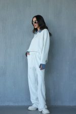 ⁦חליפת מכנס צווארון ג׳ינס⁩ – תמונה ⁦9⁩