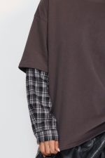 חולצת שרוול משבצות – תמונה 2