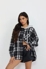 ⁦קפוצ׳ון פלנל משבצות⁩ – תמונה ⁦7⁩