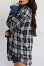 חולצת משבצות שילוב ג׳ינס – תמונה 5