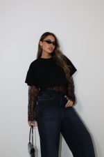 ⁦חולצה שילוב תחרה⁩ – תמונה ⁦6⁩