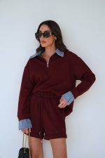 ⁦חליפת שורט צווארון ג׳ינס⁩ – תמונה ⁦2⁩