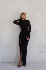 ⁦שמלת מקסי שסע⁩ – תמונה ⁦4⁩