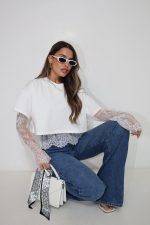 ⁦חולצה שילוב תחרה⁩ – תמונה ⁦13⁩