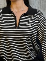 ⁦סריג פולו חצי רוכסן⁩ – תמונה ⁦3⁩
