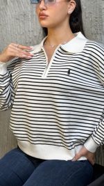 ⁦סריג פולו חצי רוכסן⁩ – תמונה ⁦2⁩