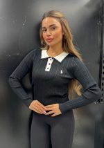 ⁦סריג פולו צווארון כפתורים⁩ – תמונה ⁦3⁩