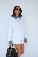 ⁦חליפת שורט צווארון ג׳ינס⁩ – תמונה ⁦9⁩