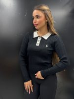 ⁦סריג פולו צווארון כפתורים⁩ – תמונה ⁦2⁩