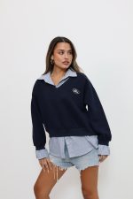 ⁦חולצה צווארון משבצות⁩ – תמונה ⁦4⁩