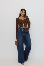 ⁦ג׳ינס אלכסון כהה⁩ – תמונה ⁦2⁩