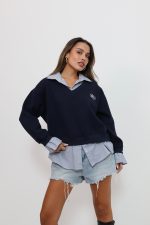 ⁦חולצה צווארון משבצות⁩ – תמונה ⁦7⁩