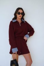 ⁦חליפת שורט צווארון ג׳ינס⁩ – תמונה ⁦7⁩