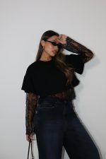 חולצה שילוב תחרה