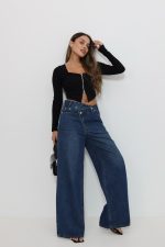 ⁦ג׳ינס אלכסון כהה⁩ – תמונה ⁦3⁩