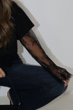 ⁦חולצה שילוב תחרה⁩ – תמונה ⁦7⁩