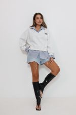 ⁦חולצה צווארון משבצות⁩ – תמונה ⁦2⁩