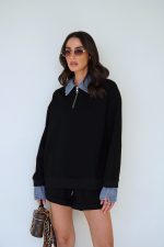 ⁦חליפת שורט צווארון ג׳ינס⁩ – תמונה ⁦3⁩