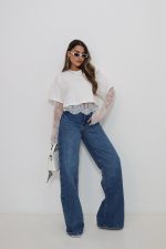 ⁦חולצה שילוב תחרה⁩ – תמונה ⁦9⁩