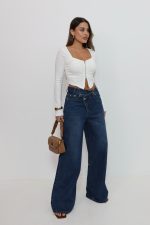 ג׳ינס אלכסון כהה