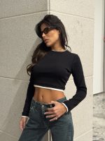 ⁦חולצת קרופ כפול⁩ – תמונה ⁦6⁩