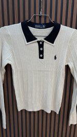 ⁦סריג פולו צווארון כפתורים⁩ – תמונה ⁦4⁩