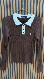 ⁦סריג פולו צווארון כפתורים⁩ – תמונה ⁦2⁩