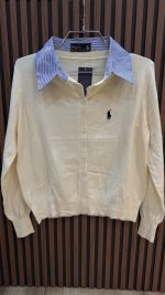 סריג צווארון פסים פולו